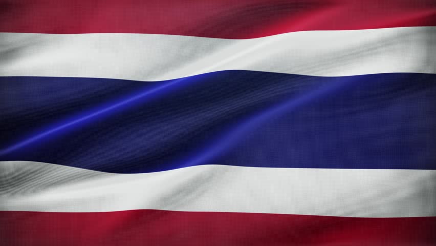 Thailand Realistic Flag Wave Motion Background