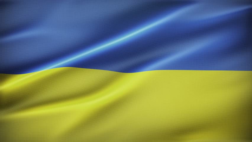 Ukraine Realistic Flag Wave Motion Background