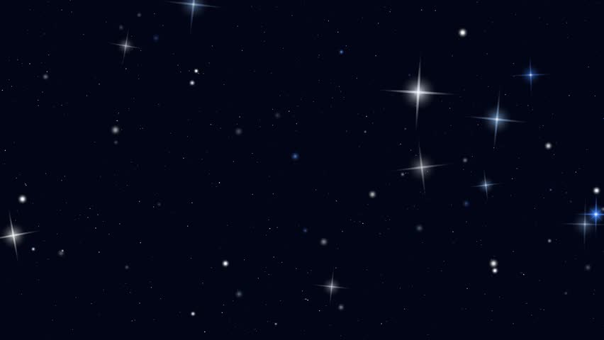 Sparkling stars in the dark night sky