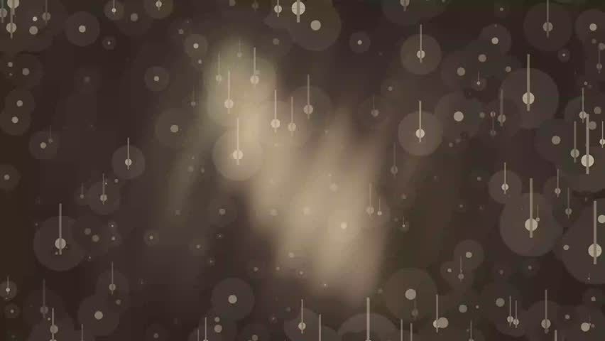 Falling golden light particles forming a calm and luminous curtain effect against a dark blurred backdrop