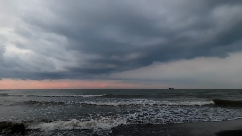 Storm clouds over the sea