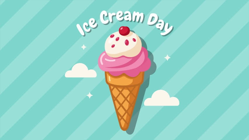 Ice Cream Day poster vector