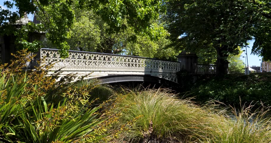 Hamish Hay Bridge in Christchurch, New Zealand.Country
