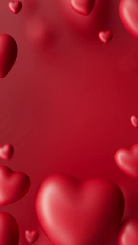 Red heart shapes on red