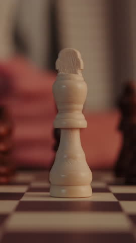 A close-up shot shows a strategic chess move where a knight captures the opponent