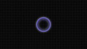 Futuristic digital interface with glowing circular element on grid. Abstract futuristic digital interface for database tracking dashboards. Technical futuristic digital interface visualization. - Powered by Shutterstock - Get 15% off with code: PIKWIZARD15