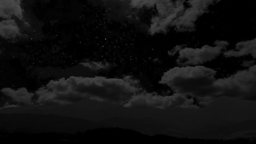 Night sky panorama with stars and moon