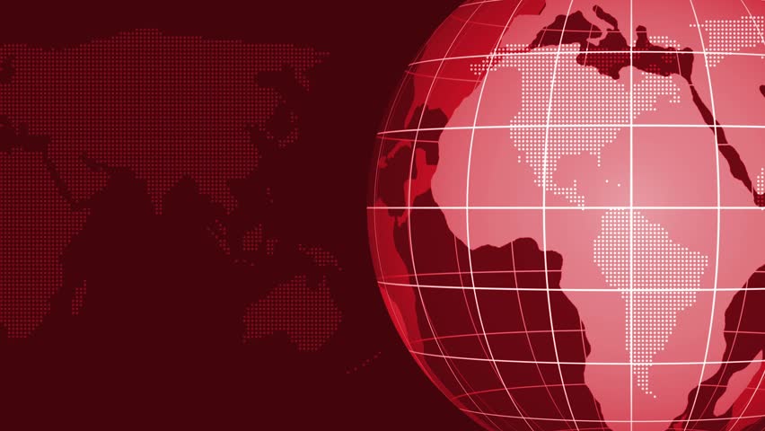 Digital globe earth map news background animation