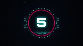 Digital Countdown Timer with Futuristic HUD Interface and Binary Code - Powered by Shutterstock - Get 15% off with code: PIKWIZARD15