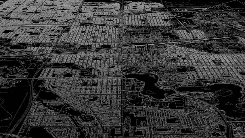 3D looped animation of city - Regina Saskatchewan, Canada