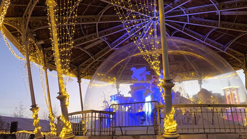 Christmas market in the city center of Cannes, France