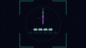 Digital Clock Interface with Timecode and Audio Waveform Overlay - Powered by Shutterstock - Get 15% off with code: PIKWIZARD15