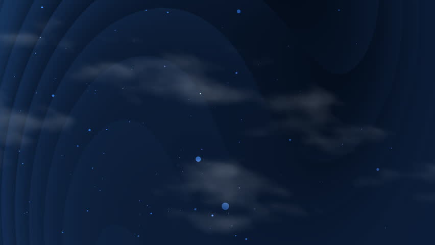 Dark blue night sky with scattered clouds and stars, abstract background