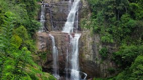 Video 1920x1080 - A big beautiful waterfall in the rainforest