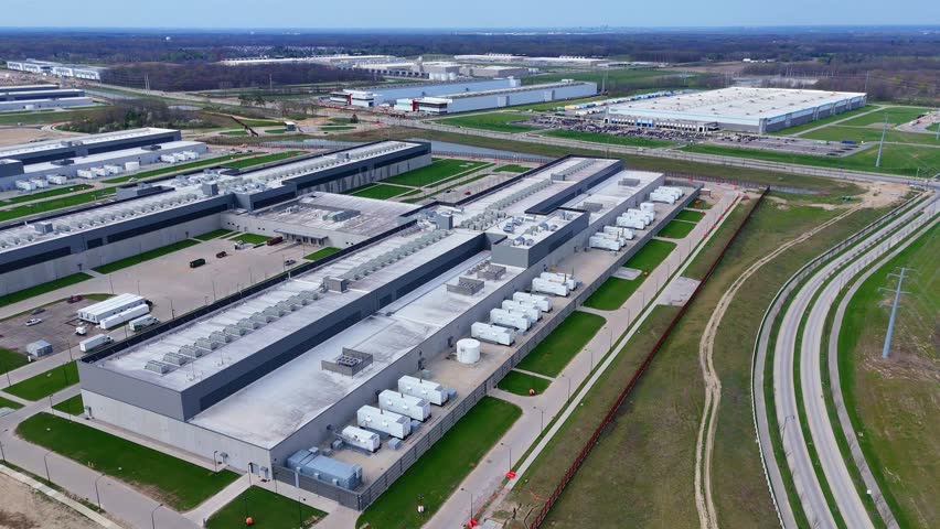 Newly constructed large scale Data center and AI hub near Columbus, Ohio, USA