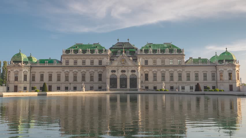Vienna Austria time lapse at Belvedere Palace