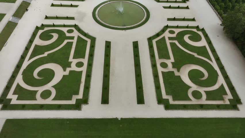 Daytime aerial view reveals Domaine Departemental de Sceaux.