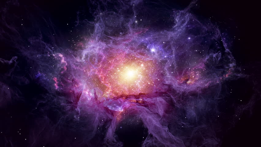 Deep Space Nebula Clouds Flight Seamless Loop. 3D rendering. Flying through deep space and colorful nebula clouds. Stunning seamless loop background for astronomy and cosmic visual projects.