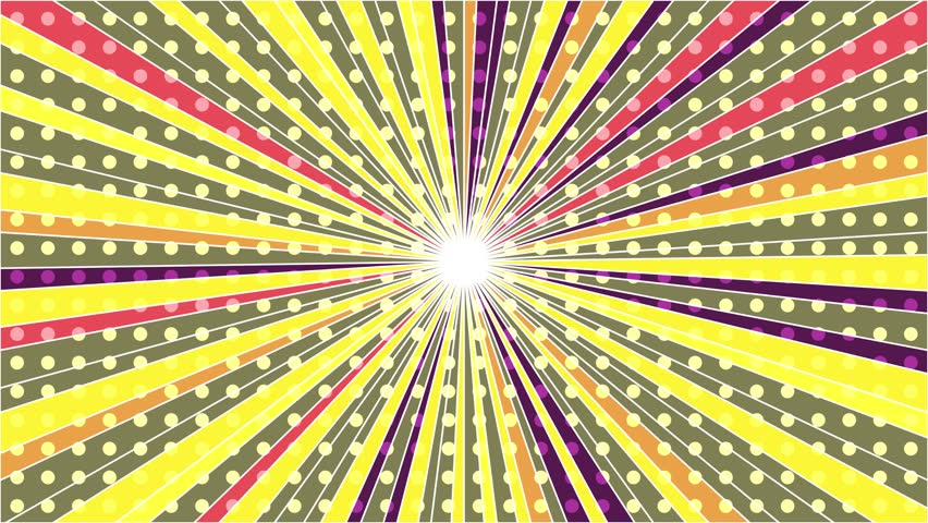 Vibrant Radial Explosion Pattern with Dots 4K