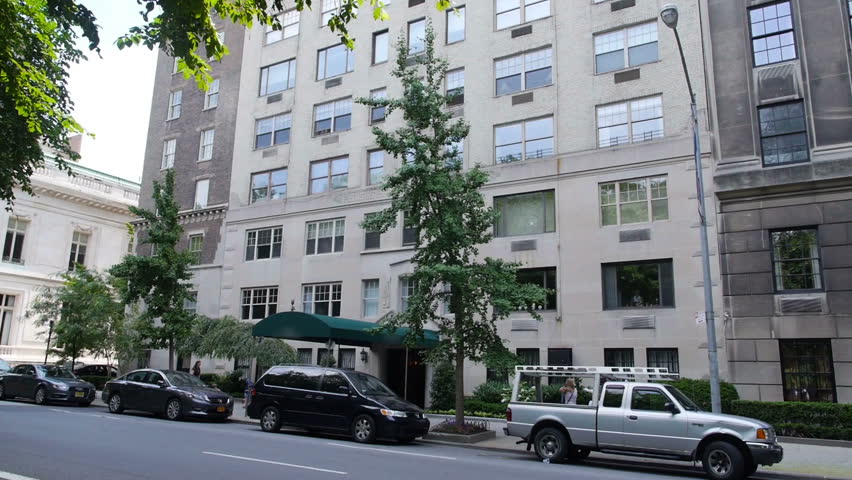 A typical apartment building in New York City near Central Park.