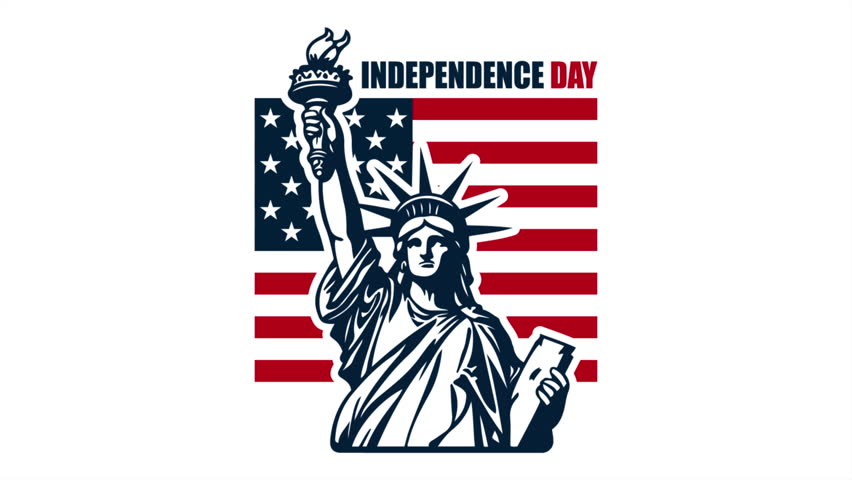 independence day usa flag Statue Liberty