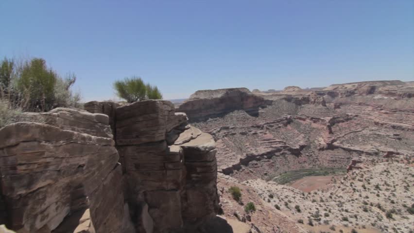 An Amazing Jib Shot of the Little Grand Canyon in the Desert of Southern Utah