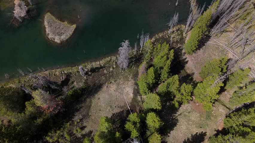 Cinematic reveal of Boulder Mountains in the Sawtooth National Recreation Area, Idaho on a sunny day in spring.