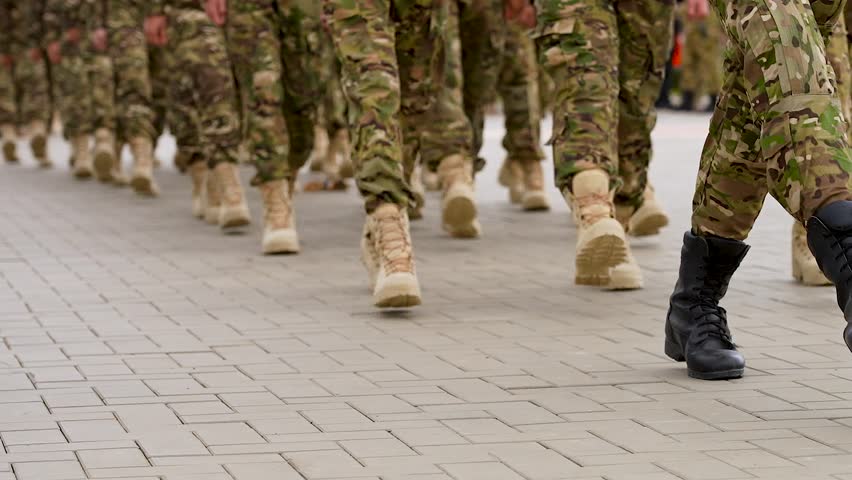 Close-up of soldiers