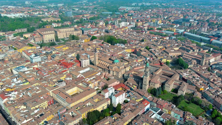 Aerial drone view of Parma