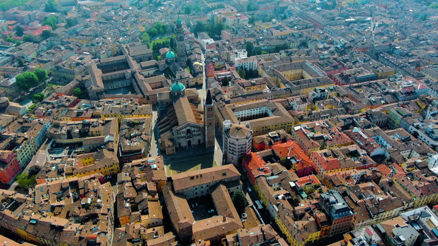 Aerial drone panorama of Parma