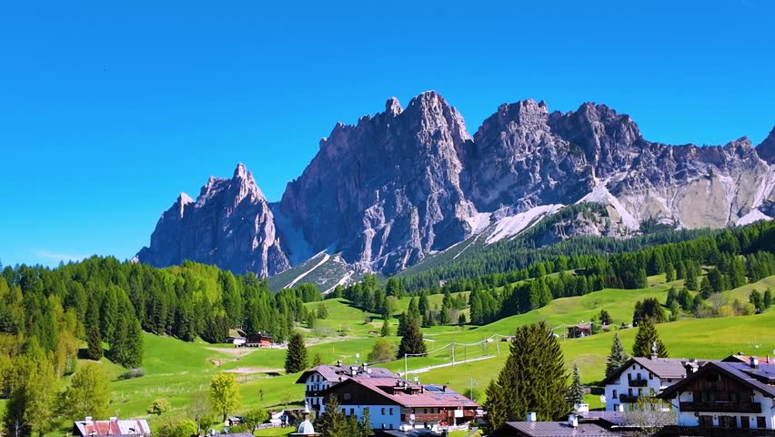 The Dolomites mountain range at Cortina d