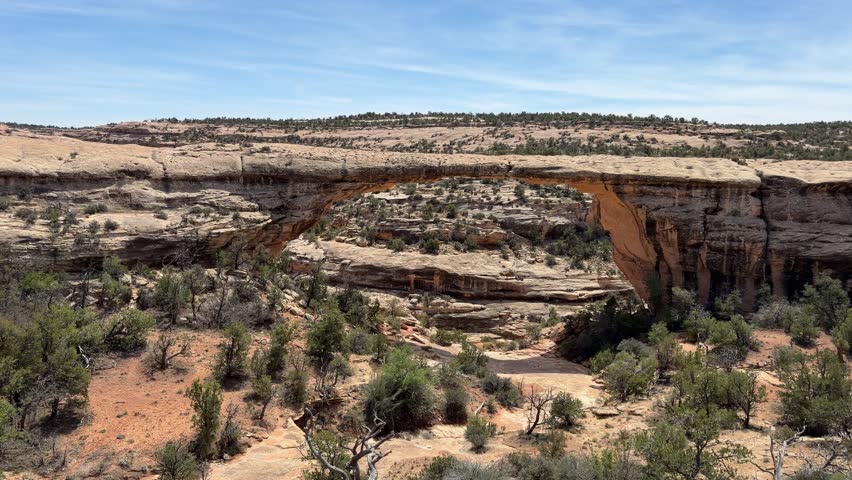 Natural Bridges, Blanding, Utah, hiking the trail, sandstone arches, cliff dwellings and desert landscape