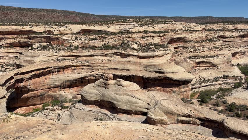 Natural Bridges, Blanding, Utah, hiking the trail, sandstone arches, cliff dwellings and desert landscape