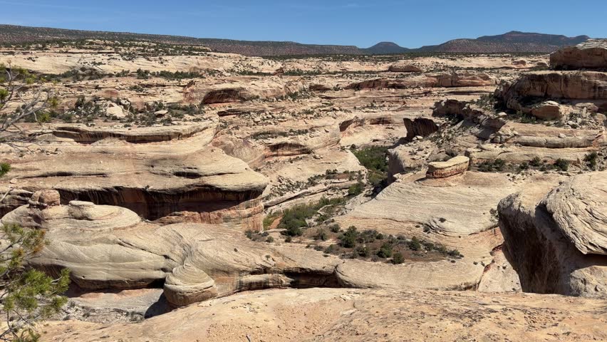 Natural Bridges, Blanding, Utah, hiking the trail, sandstone arches, cliff dwellings and desert landscape
