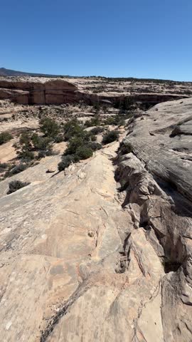 Natural Bridges, Blanding, Utah, hiking the trail, sandstone arches, cliff dwellings and desert landscape