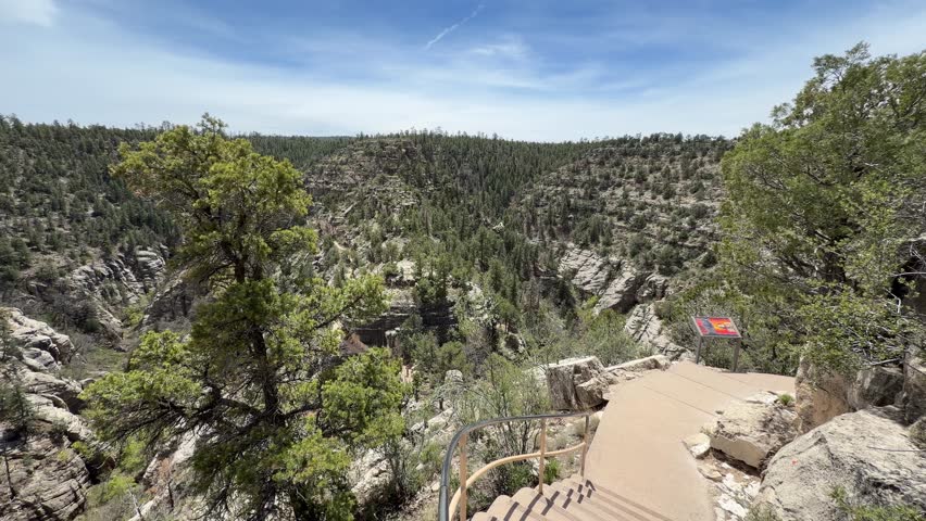 Hiking at Walnut Canyon near Flagstaff, Arizona