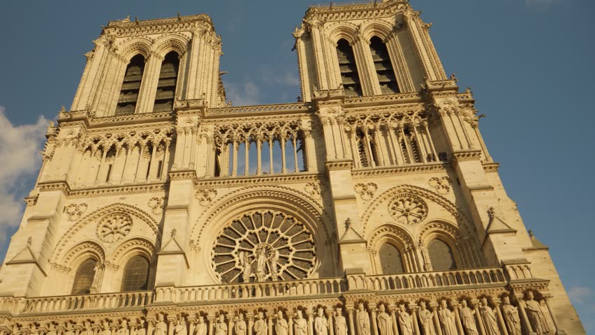 Notre-Dame Cathedral Facade in Paris France
