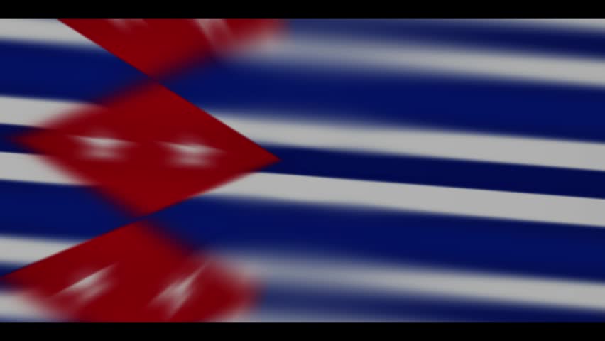 Animated 3D Waving National Flag Of Cuba