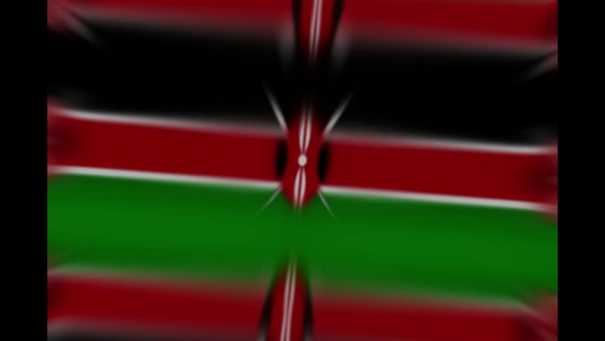 Animated 3D Waving National Flag Of Kenya