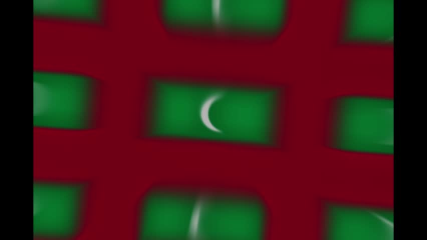 Animated 3D Waving National Flag Of Maldives
