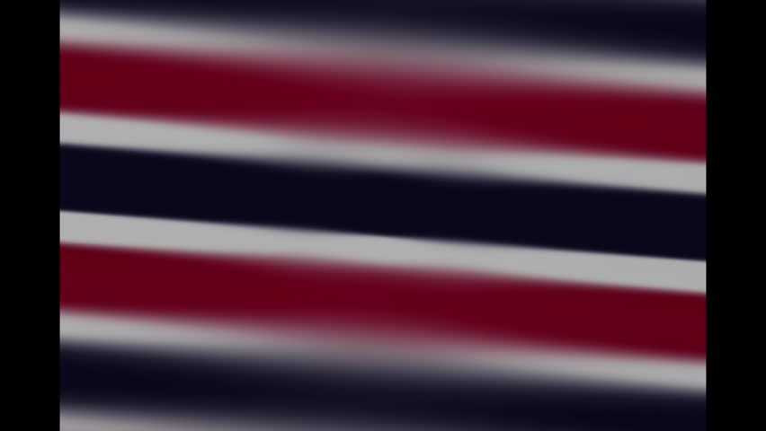 Animated 3D Waving National Flag Of Thailand