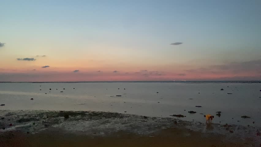 A serene sunset view on the coast