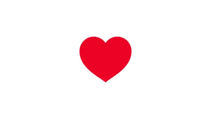 Red Heart Shape Flat Vector Illustration. Minimalist Valentine Love Icon Isolated on White Background. Romantic Care and Healthcare Concept.