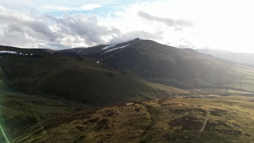 Aerial Shot of the Fells around Uldale in the northern Lake District, UK