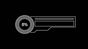 Dynamic digital interface featuring a high-tech loading bar and percentage counter, illustrating data processing. - Powered by Shutterstock - Get 15% off with code: PIKWIZARD15