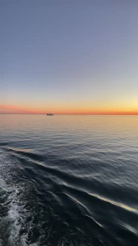 Ships on the Baltic Sea and a Midsummer Sunset.