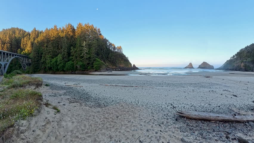 Approaching Beach at Heceta Head on the Oregon Coast