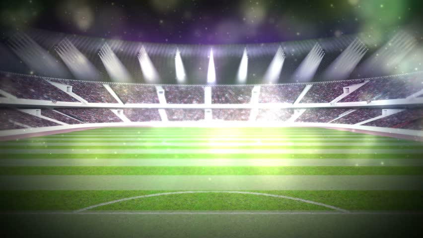 This image shows soccer balls with Italian flags on a green stadium field with a 
