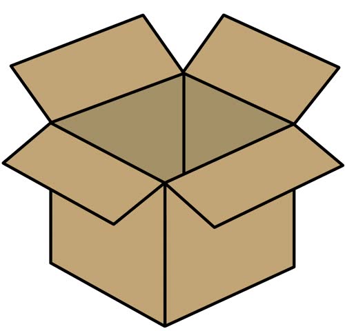 Cardboard Box Package Icon for Shipping