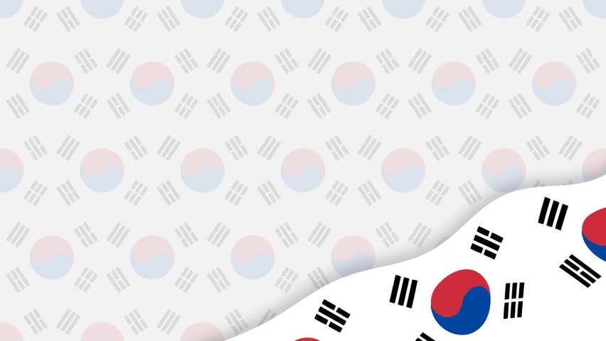 South Korea Flag Memorial Background for National Remembrance and Military Appreciation